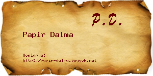 Papir Dalma névjegykártya